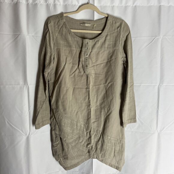 SOFT SURROUNDINGS Linen Cotton Button Up Top Women's Sz XS Resort Boho - Picture 1 of 13